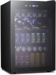 Kismile 4.5 Cu.ft Mini Beverage Fridge with Glass Door