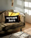 Funny Scream Decor Throw Pillow Cover