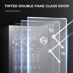 Kismile 4.5 Cu.ft Mini Beverage Fridge with Glass Door