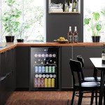 Kismile 4.5 Cu.ft Mini Beverage Fridge with Glass Door