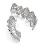 Vampire Teeth Silver Grillz for Hip Hop Style