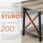 GreenForest 39" X-Frame Coffee Table with Storage