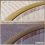 SAYGOER Round Gold Glass Coffee Table for Small Spaces