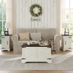 Rustic Lift Top Coffee Table with Hidden Storage