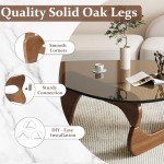 Triangle Glass Top Coffee Table for Mancave