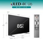 85" Hisense U6 Series 4K Smart TV with Dolby Atmos