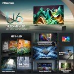 85" Hisense U6 Series 4K Smart TV with Dolby Atmos
