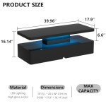Modern LED Coffee Table with Double Layer Design