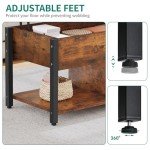 Rustic Brown Lift Top Coffee Table with Storage