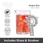 Mancave Cocktail Mixing Glass & Strainer Set