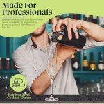 22-Piece Cocktail Shaker Set with Bamboo Stand