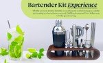 22-Piece Cocktail Shaker Set with Bamboo Stand