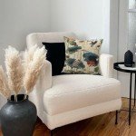 Modern Birds & Lotus Flowers Throw Pillow Covers