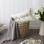 Better Together Quote Farmhouse Pillow Covers 12"x20