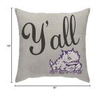 TCU Horned Frogs Decorative Throw Pillow - 18x18