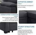 U-Shaped Modular Sofa Bed with Storage Chaise