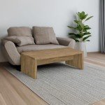 Lynette Rectangular Wood Coffee Table for Mancaves