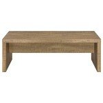 Lynette Rectangular Wood Coffee Table for Mancaves