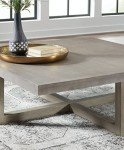 Lockthorne Gray Square Cocktail Table for Mancave