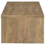 Lynette Rectangular Wood Coffee Table for Mancaves