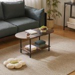 Mid Century Rustic Coffee Table with Unique Design