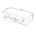 Modern LED Coffee Table with Drawers - 51.2