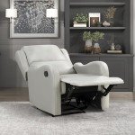 Taupe Manual Recliner Chair for Mancave Comfort