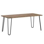 Modern Industrial Coffee Table with Hairpin Legs