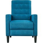 Cozy Mid-Century Modern Recliner Chair in Blue