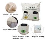 Dad's Spot Throw Pillow Covers with Keychain Opener