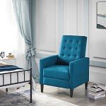 Cozy Mid-Century Modern Recliner Chair in Blue