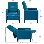 Cozy Mid-Century Modern Recliner Chair in Blue