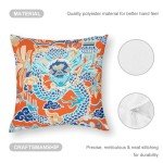 Chinoiserie Dragon Pillow Covers for Mancave Decor