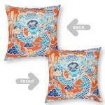 Chinoiserie Dragon Pillow Covers for Mancave Decor