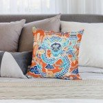 Chinoiserie Dragon Pillow Covers for Mancave Decor