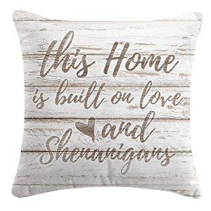 Love and Shenanigans Throw Pillow Cover 18x18