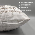 Love and Shenanigans Throw Pillow Cover 18x18