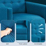 Cozy Mid-Century Modern Recliner Chair in Blue