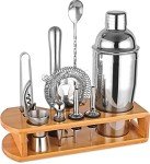 12-Piece Bartender Cocktail Shaker Set with Stand