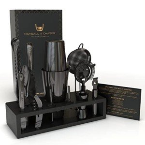 Gunmetal Black 13-Piece Cocktail Shaker Set