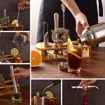 12-Piece Bartender Cocktail Shaker Set with Stand