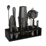 Gunmetal Black 13-Piece Cocktail Shaker Set
