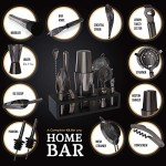 Gunmetal Black 13-Piece Cocktail Shaker Set