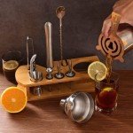12-Piece Bartender Cocktail Shaker Set with Stand