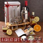 12-Piece Bartender Cocktail Shaker Set with Stand