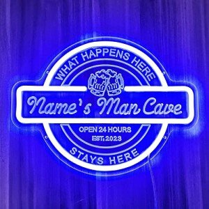 Personalized Neon Bar Sign for Man Cave Decor