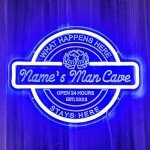 Personalized Neon Bar Sign for Man Cave Decor