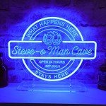 Personalized Neon Bar Sign for Man Cave Decor