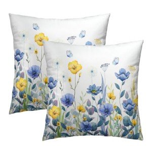 Floral Throw Pillow Covers - Set of 2
