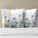 Floral Throw Pillow Covers - Set of 2